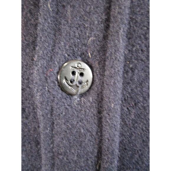 Boat Works Navy Blue Wool Blend Thick Quilt Lined Shirt Jacket Men Sz L - Picture 5 of 12